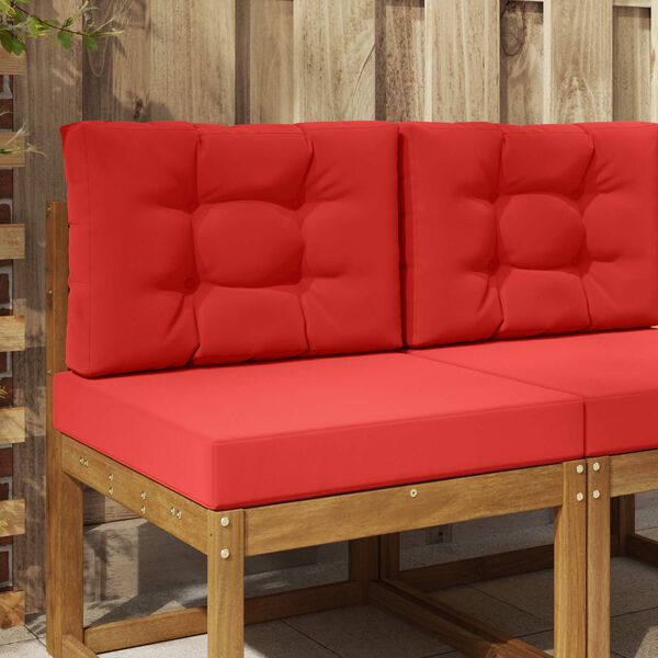 vidaXL Almofada para Sof&aacute; Externo 2 pcs Vermelho Poli&eacute;ster