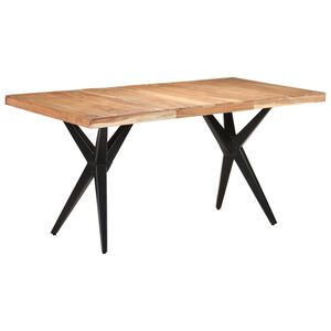 vidaXL Mesa de jantar 160x80x76 cm madeira de ac&aacute;cia maci&ccedil;a