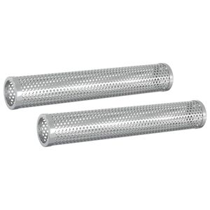 vidaxl Tubo de Defumador 2 pcs &Oslash; 5 x 30 cm A&ccedil;o Inoxid&aacute;vel 304 Prateado