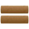 vidaXL Almofadas decorativas 2 pcs &Oslash;15x50 cm veludo castanho