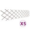 vidaXL Cercas em treli&ccedil;a salgueiro 5 pcs 180x60 cm