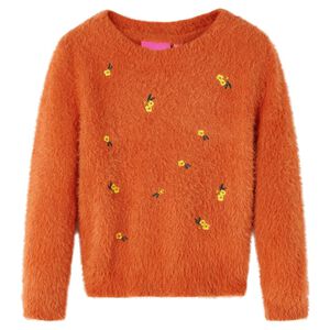 Camisola de malha para crian&ccedil;a laranja-queimado 92