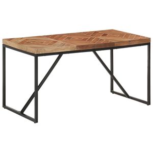 vidaXL Mesa de jantar 140x70x76 cm madeira ac&aacute;cia maci&ccedil;a e mangueira