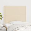 vidaXL Cabeceira Creme 80x5x118/128 cm Tecido