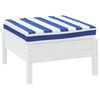 vidaXL Almofad&atilde;o p/ paletes 60x60x8 cm tecido oxford azul/branco