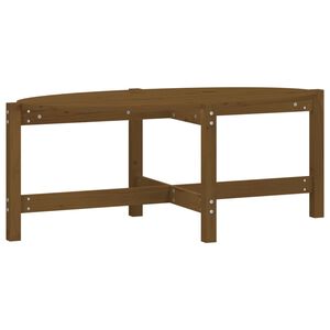 vidaXL Mesa de centro 118x63x45cm madeira de pinho maci&ccedil;a castanho-mel