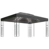 vidaXL Gazebo com cord&otilde;es de luzes LED 3x4 m antracite