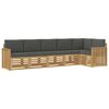 vidaXL Conjunto de Sof&aacute;s para Exterior 6 pcs Branco e Antracite
