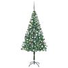 vidaXL &Aacute;rvore Natal artificial pr&eacute;-iluminada c/ bolas e pinhas 180 cm