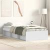 vidaXL Estrutura de cama solteiro 75x190 cm branco