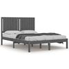 vidaXL Estrutura de cama 140x200 cm madeira de pinho maci&ccedil;a cinzento