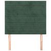 vidaXL Cabeceira Verde Escuro 80x5x118/128 cm Veludo