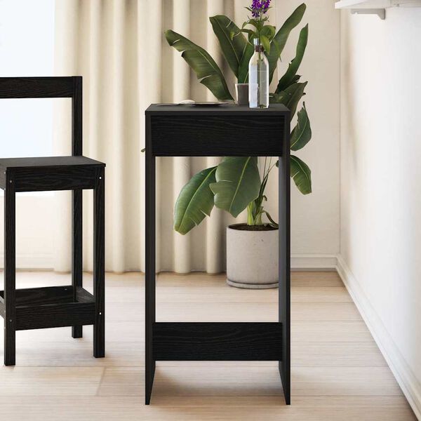 vidaXL Mesa de bar Carvalho Preto 51 x 50 x 103,5 cm