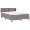 vidaXL Cama Box com colch&atilde;o Cinzento-acastanhado 160 x 200 cm tecido