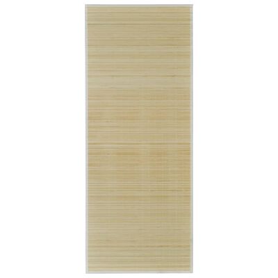 Tapete retangular bambu 80 x 200 cm natural