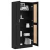 vidaXL Gabinete de Livros Carvalho Preto 82,5 x 30,5 x 185 cm