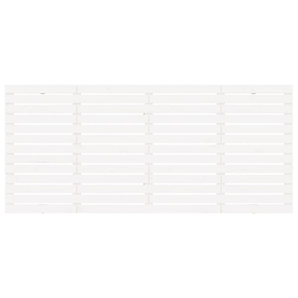 vidaXL Cabeceira de parede 206x3x91,5cm madeira de pinho maci&ccedil;a branco