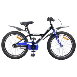 vidaXL Bicicleta Infantil 18 Polegadas para 5-7 anos Preto
