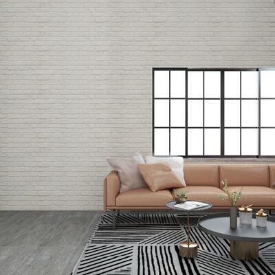 vidaXL Painéis de parede 3D c/ design tijolos branco 11 pcs EPS