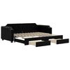 vidaXL Sof&aacute;-cama com gavet&atilde;o e gavetas 90x190 cm tecido preto