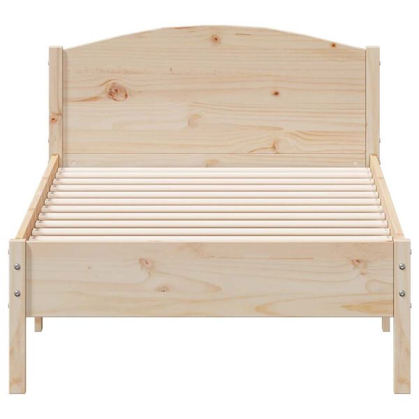 vidaXL Cama sem colch&atilde;o 75x190 cm madeira de pinho maci&ccedil;a