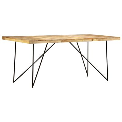 vidaXL Mesa de jantar 180x90x76 cm madeira de mangueira maciça