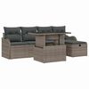 vidaXL Conjunto de Sof&aacute; de Jardim 6 pcs Cinzeto Rattan Sint&eacute;tico