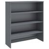 vidaXL Tampo p/ arm&aacute;rio alto HAMAR 90x30x100 pinho maci&ccedil;o cinza-escuro