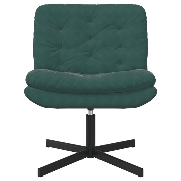 vidaXL Cadeira Relaxante Girat&oacute;ria Verde Escuro 63 x 75 x 76 cm Veludo