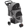vidaXL Carrinho dobr&aacute;vel para c&atilde;es 80x46x98 cm tecido oxford cinzento