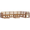 vidaXL Conjunto de Sof&aacute;s para Exterior 9 pcs Natural