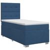 vidaXL Cama box spring com colch&atilde;o Azul 100 x 200 cm Tecido