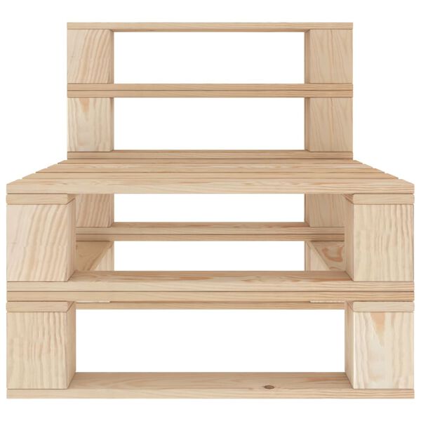 vidaXL Sof&aacute; de centro em paletes para jardim madeira