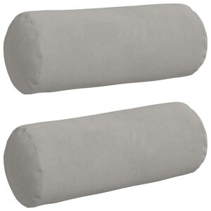 vidaXL Almofadas de Apoio 2 pcs Cinzento-claro &Oslash; 15 x 40 cm
