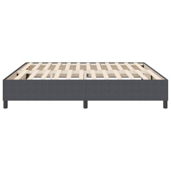 vidaXL Estrado de cama plataforma Cinza Escuro 200 x 200 cm tecido