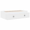 vidaXL Estrado de cama com arrumação Branco 90 cm Madeira processada
