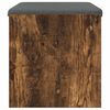 vidaXL Banco de Hall com almofada Carvalho Defumado 63 x 38 x 40 cm