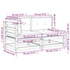 vidaXL Sof&aacute; de jardim 2 lugares com almofad&otilde;es madeira de pinho maci&ccedil;a
