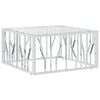 vidaXL Mesa de centro 80x80x40 cm a&ccedil;o inoxid&aacute;vel e vidro