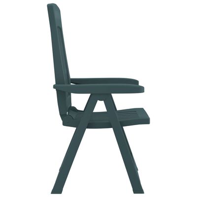 vidaXL Cadeiras de jardim reclináveis 2 pcs PP verde
