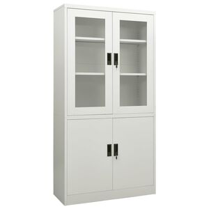 vidaXL Arm&aacute;rio de escrit&oacute;rio 90x40x180 cm a&ccedil;o cinzento-claro