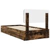 vidaXL Cama com Armazenamento com gaveta Carvalho Defumado 75 x 190 cm