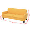 vidaXL Sofá de 3 lugares 180x65x76 cm amarelo