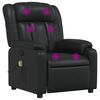 vidaXL Poltrona de massagens reclin&aacute;vel couro artificial preto