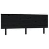 vidaXL Cabeceira de cama 204x6x82,5 cm pinho maci&ccedil;o preto