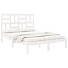 vidaXL Estrutura de cama 140x190 cm madeira maci&ccedil;a branco