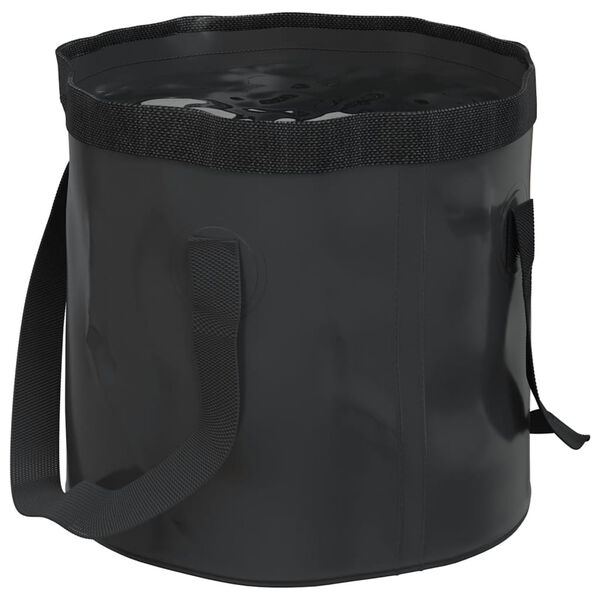 vidaXL Baldes dobr&aacute;veis 2 pcs 20 L PVC preto
