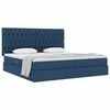 vidaXL Cama com arruma&ccedil;&atilde;o e colch&atilde;o Azul 200 x 200 cm Poli&eacute;ster