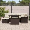 vidaXL Conjunto de Sof&aacute; de Jardim 7 pcs Castanho Rattan Sint&eacute;tico