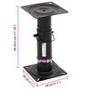 vidaXL Pedestal para assento de barco ajust&aacute;vel 28-45,5 cm a&ccedil;o